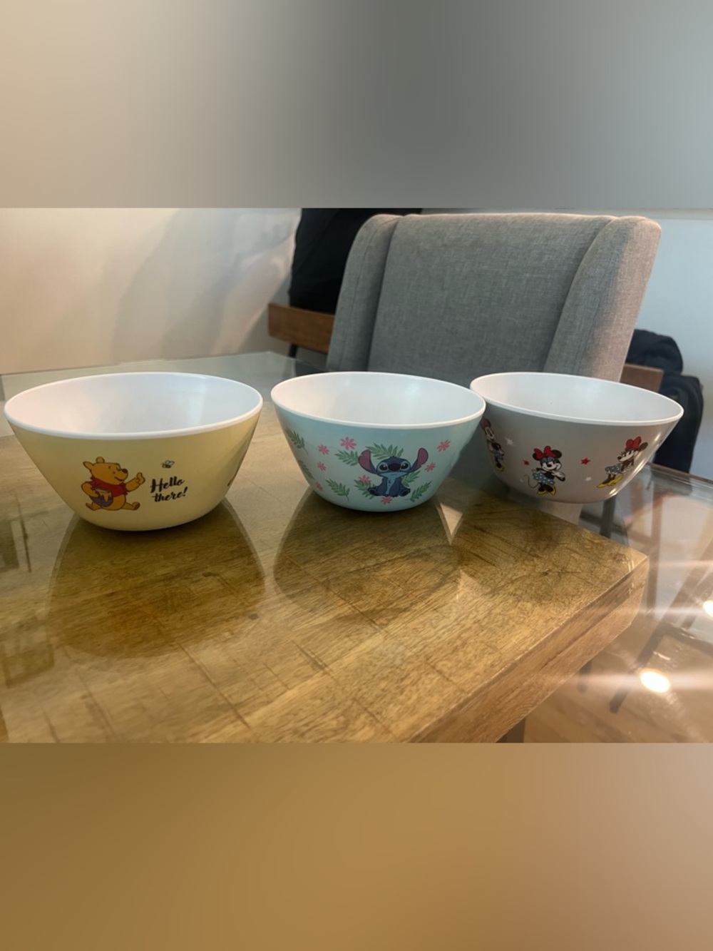Lilo & Stitch Minnie Mouse & Winnie the Pooh Bowls
